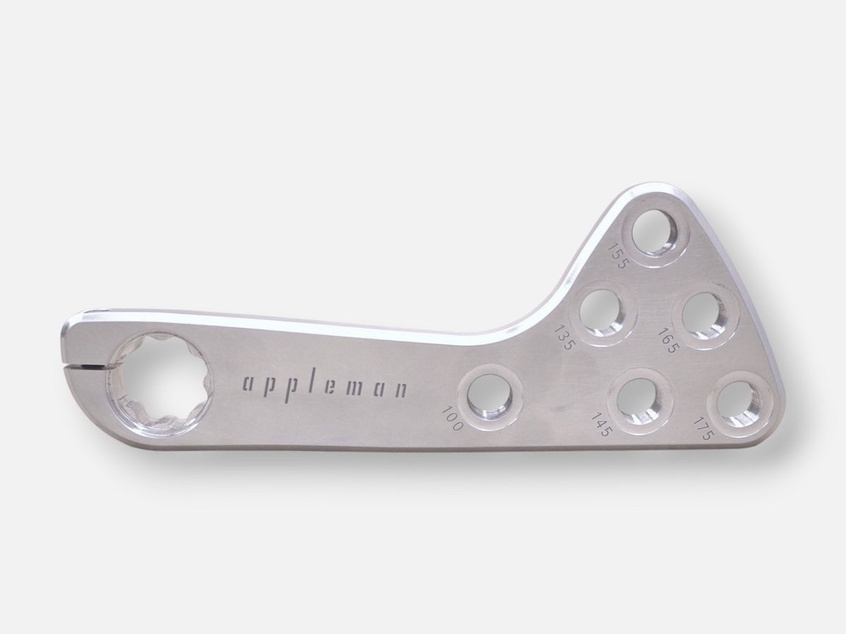 Appleman 2XR FIT crank with pedal holes from 100-175mm long